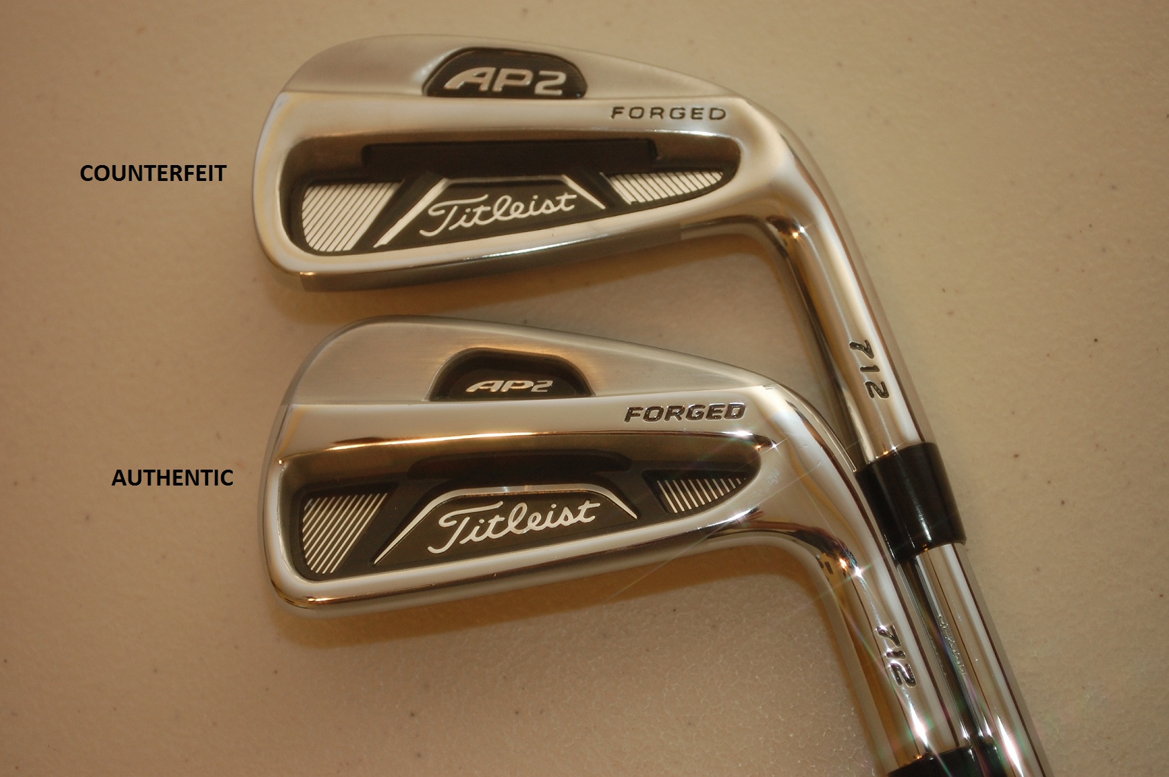 titleist ap2 irons counterfeit iron 712 fake golf clubs 710 serial identify...